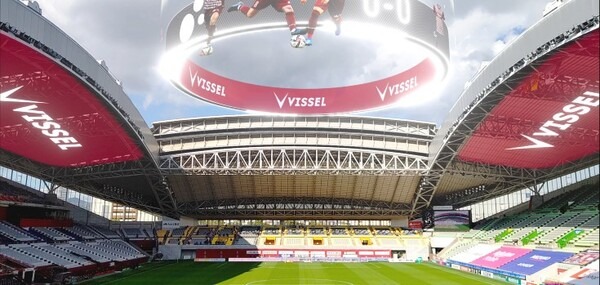 楽天モバイルとヴィッセル神戸、5Gミリ波とVPSで試合情報や選手達をAR表示、AR広告と決済の実証実験にも成功