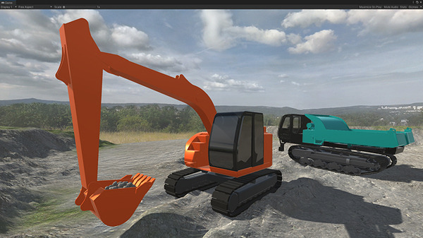 リアルタイムで作業環境をデジタルで再現する「建機・土壌シミュレータ」を開発　物理エンジンを実装　VMC Motion Technologies
