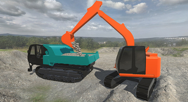 リアルタイムで作業環境をデジタルで再現する「建機・土壌シミュレータ」を開発　物理エンジンを実装　VMC Motion Technologies