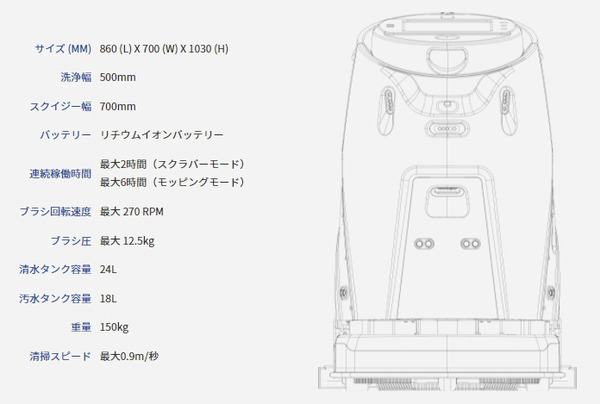 【速報】ソフトバンクロボティクスがスクラバー型の全自動床洗浄ロボット「Scrubber 50」の国内販売を発表　ガウシアンと連携