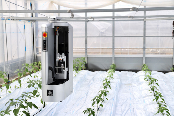 イオン宮崎店でピーマン自動収穫ロボットを実演展示　農業のSDGsを実現するためイオン九州とAGRISTが連携