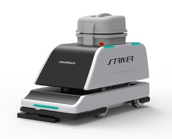 オカムラ　壁際1cmに接近できる自律走行の清掃ロボット「ストライバー」を開発　市販の業務用乾式掃除機が利用可能