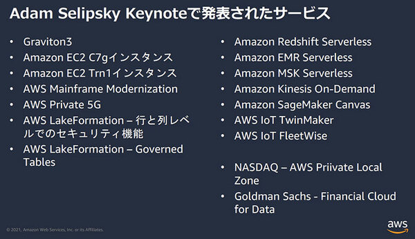 AWS「ローカル5G」提供サービスに参入　「re:Invent」基調講演でデジタルツインやコネクテッドカー/自動運転支援ツールも発表