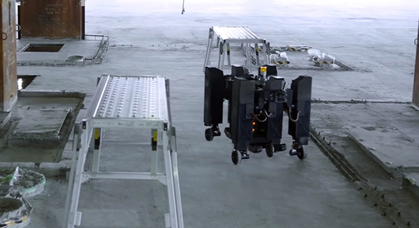 【速報】ソニーが不整地を移動できる6脚車輪ロボットを開発　清水建設と共同で建設現場で実証実験　段差を越える動画も公開