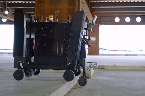 【速報】ソニーが不整地を移動できる6脚車輪ロボットを開発　清水建設と共同で建設現場で実証実験　段差を越える動画も公開