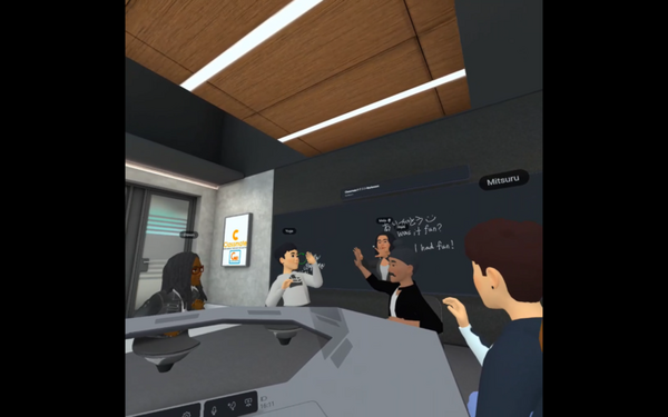 3D仮想空間メタバースでフィリピン人講師と英会話レッスン 羽衣国際大学の学生達が体験