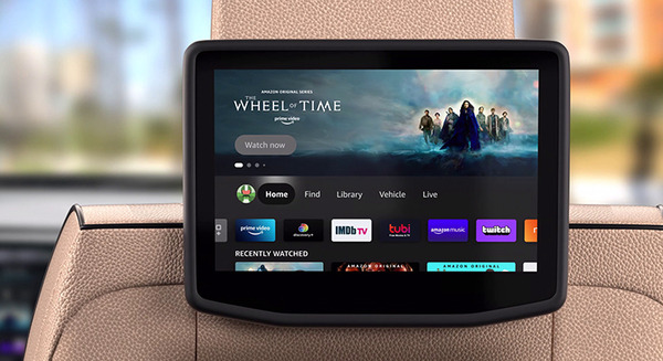 BMWがFire TV搭載の車載用「シアタースクリーン」を公開　Amazonは2022年、Fire TVで社内のエンタテインメント体験を展開