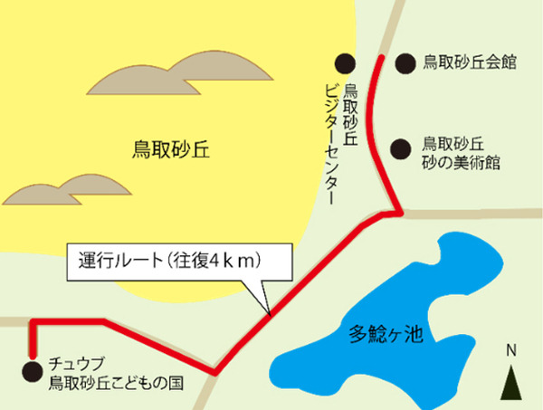 「鳥取砂丘」エリアで自動運転バスの実証実験へ　日本初の緑ナンバー「NAVYA ARMA」で運行、車窓には映像を演出投影