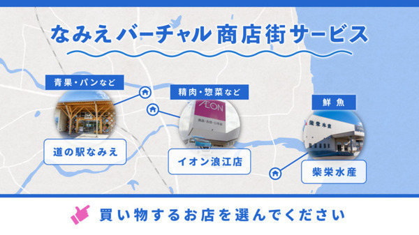 凸版のVRシステムで買い物、日産のスマートモビリティで配達　浪江町で「なみえバーチャル商店街サービス」の実証実験