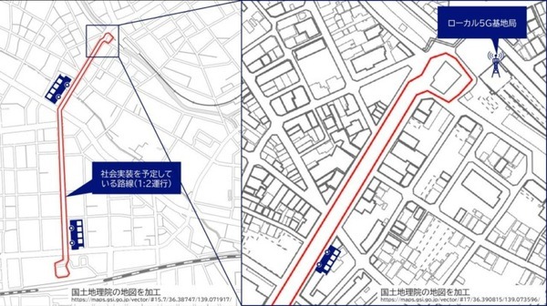 ローカル5Gを活用した自動運転バス公道実証 群馬県で実施　オペレーターが複数台の自動運転バスを監視 NECらが実施