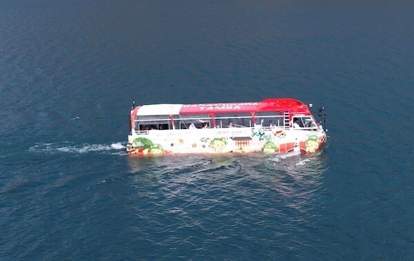 埼玉工業大学 水陸両用船の無人運転・運航技術の開発に成功 群馬県八ッ場あがつま湖 約2kmを無人運航