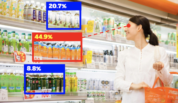 商品レイアウトの注目度(視線)を数値化 ウサギィ「視線シミュレーションAI」に新機能「AOI分析」を追加