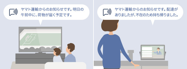 スピーカー搭載家電が宅急便のお届けをお知らせ パナソニックの「音声プッシュ通知」サービス ヤマト運輸と連携