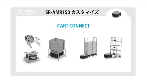 スマートロボティクスが「人とすれ違える」コンパクトな自律走行型搬送ロボット「SR-AMR150」を開発、販売予約を開始
