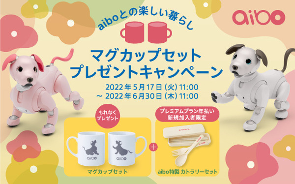 ソニーのペットロボット「aibo」購入でオリジナルマグカップセットをプレゼント 『aiboワンワンプラン』がリニューアル