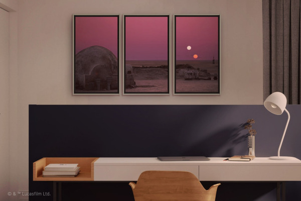 「Atmoph Window 2|Star Wars」第四弾はスター・ウォーズ エピソード2より「コルサント」の風景　摩天楼やスピーダーを再現