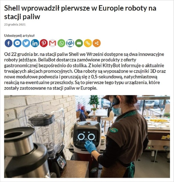 欧州のガソリンスタンドがPuduの配膳ロボット「BellaBot」「KettyBot」を導入！シェルと連携　その業務内容は