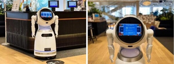 SGST「WeWork」で案内ロボットの実証実験を開始　ゲストのチェックインやフロア案内等を実施　ウイズコロナ時代のオフィスDX化を推進
