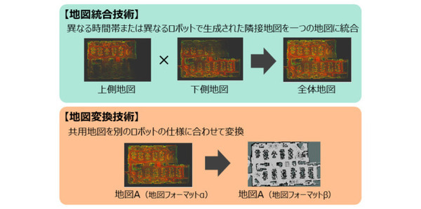 清掃/配達/警備など異種ロボット間で地図を共用できる地図基盤技術の共同研究を開始　NTT西日本とテルウェル西日本