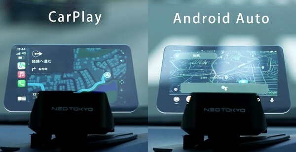 スマホをワイヤレス接続「CarPlay」「AndroidAuto」をフロント車載用ヘッドアップディスプレイで音声操作！