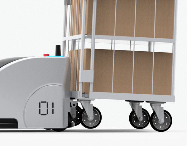 カゴ車の工程間搬送や整列配置を自動化する自律移動ロボット「ORV」オカムラが2022年9月より発売
