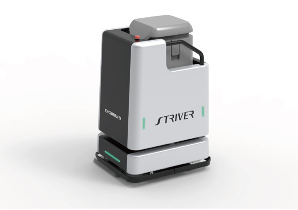 オカムラ 乾湿両用掃除機を載せて自律走行する掃除ロボット　濡れた床や店舗などの狭い通路にも対応