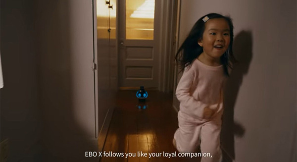 家族コンパニオンロボット『Enabot EBO X』発表　自律移動して見守り、危険通知やビデオ通話、Alexa連携、ハーマン製スピーカー搭載