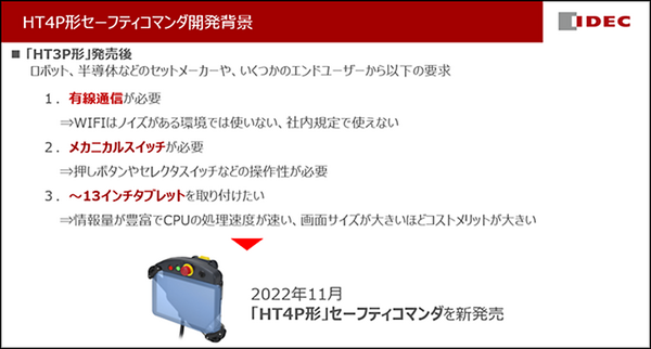協働ロボットを含む産業用ロボットで安全機器付きタブレットへの置き換え進む　引き合いが急増するIDEC「セーフティコマンダ」の特長と利点