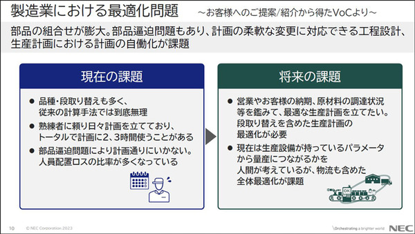 【速報】NEC量子コンピュータ技術で設備の稼働率15%向上・生産計画立案作業の90%削減を達成　4事業所に生産計画立案システムに本格導入