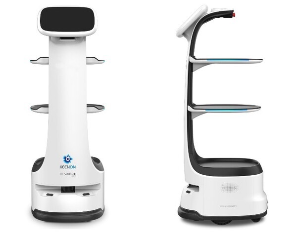 ラーメン店など狭い通路もスムーズに移動可　コンパクトな配膳・運搬ロボット「Keenbot T8」販売開始 　ソフトバンクロボティクス