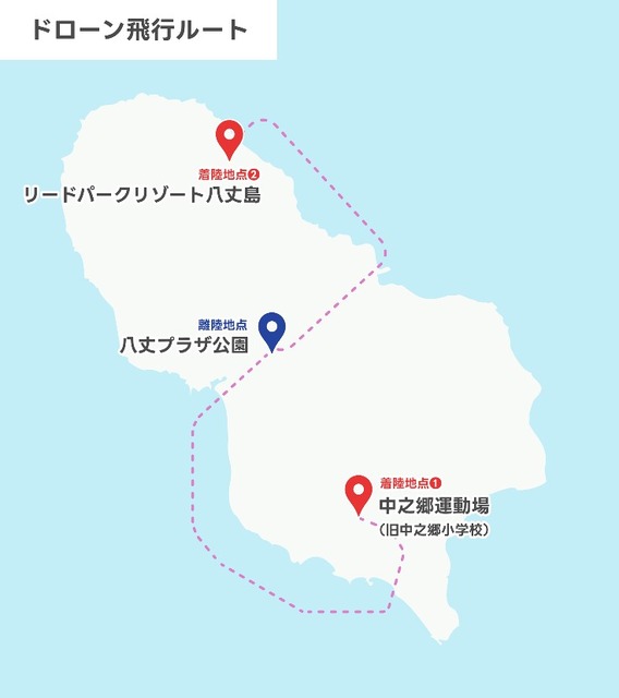 八丈島で物流専用ドローンを使ったフード/日用品デリバリー の配送実験、注文は出前館アプリで　エアロネクスト
