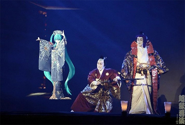 中村獅童×初音ミク 超歌舞伎『御伽草紙戀姿絵』を披露　NTT最新技術Another Meで「獅童ツイン」再登場　ニコニコ超会議レポート