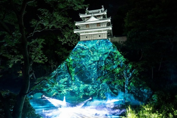 西尾城で豪華絢爛な皐月絵巻のプロジェクションマッピング、観客を魅了　公式動画を公開　今夏に「岡崎城下家康公夏まつり」でも