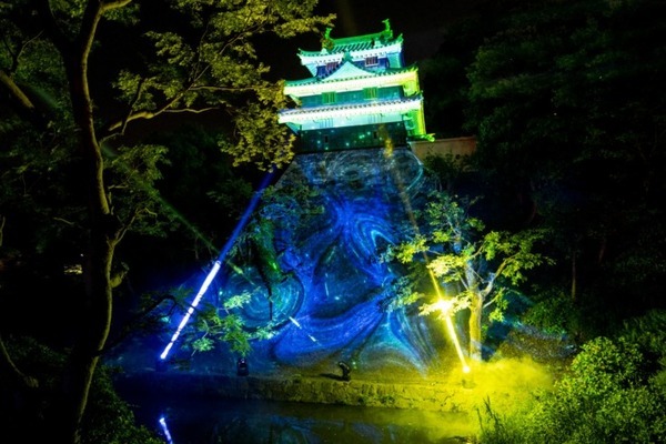 西尾城で豪華絢爛な皐月絵巻のプロジェクションマッピング、観客を魅了　公式動画を公開　今夏に「岡崎城下家康公夏まつり」でも