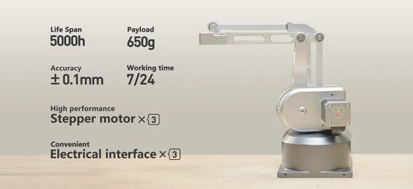 スイッチサイエンス、Elephant Robotics社の高精度ステッピングモーター搭載ロボットアーム『UltraArm P340』を販売開始