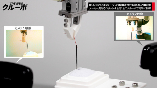 必見！4台のロボットが協調して針の穴に糸を通す動画をチトセロボティクスが公開！ビジュアルフィードバック制御と動画の解説付き