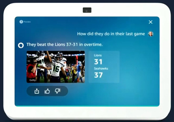 新型「Echo Show 8」(第3世代)発表、Alexaは生成AI/大規模言語モデル(LLM)に対応 「Amazon 秋の製品発表イベント」で