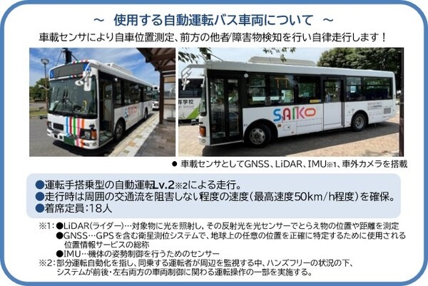 埼工大の自動運転バスが西新宿エリアで走行　京王バスが運行　10月2日～