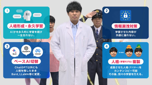 お笑い「さらば青春の光」がChatGPT連携サービス「AiBC」ウェブCM動画に登場　先行登録でAI森田、AI東ブクロのプレゼントも