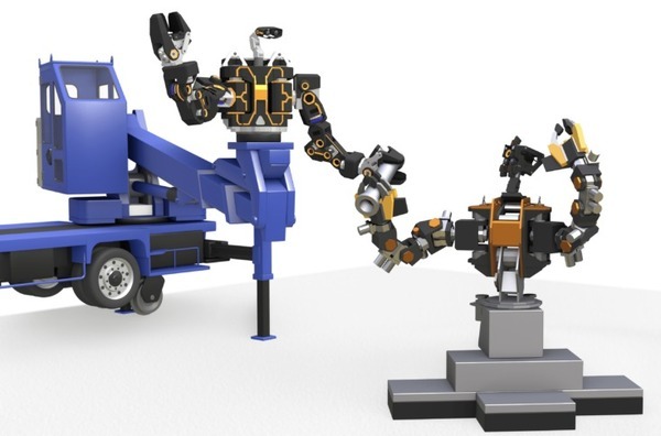 複数の大型ロボット重機による協調作業の実演展示を実施　人機一体が「2023国際ロボット展」に出展