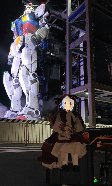 搭乗型ロボット「アーカックス」が走行デモを初披露、４足歩行ライド「SR-02」に「ねこずきん」搭乗！動くガンダムGFY横浜に大集結の日