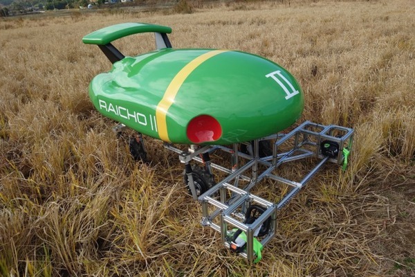 テムザックが耕起・収穫等を完全電動で行える多機能型農業ロボット『雷鳥２号』を開発