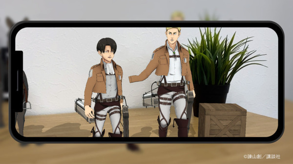 『進撃の巨人』リヴァイとエルヴィンの等身大デジタルフィギュア発売　Quest 3対応のMRアプリやスマホで楽しめる