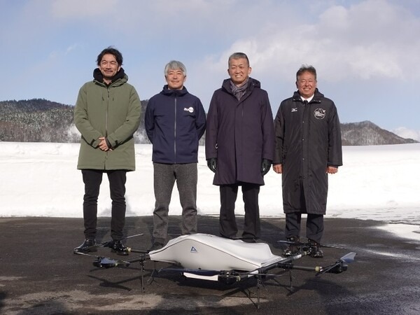 災害を想定してドローン飛行レベル3.5の配送実証を実施 　北海道新十津川町「ドローンのまち」を目指して