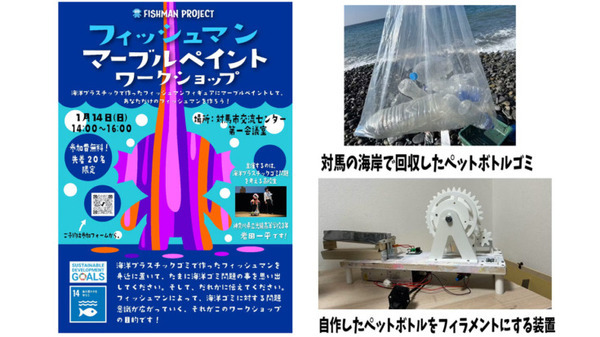 海洋ゴミから3Dプリンター用資源を生産　作品に活用するペイントワークショップ開催へ　環境問題に技術と芸術で挑む