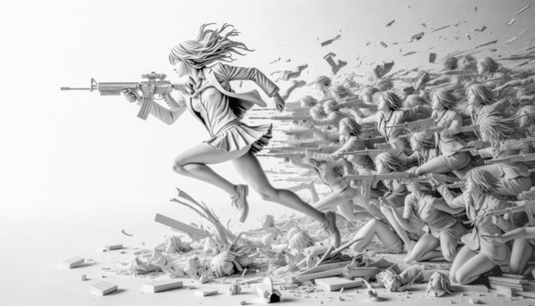 澤村徹氏初の生成AIアート展「突撃恋愛少女」開催中　言葉からAIと描いた作品約80点を展示
