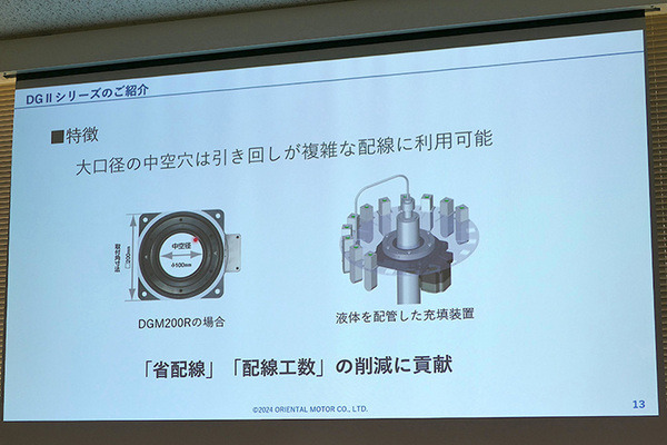 オリエンタルモーターが協働ロボット市場に本格進出　中空ロータリーアクチュエータが「UR+」に認証、外部旋回軸をロボットから直接制御可能