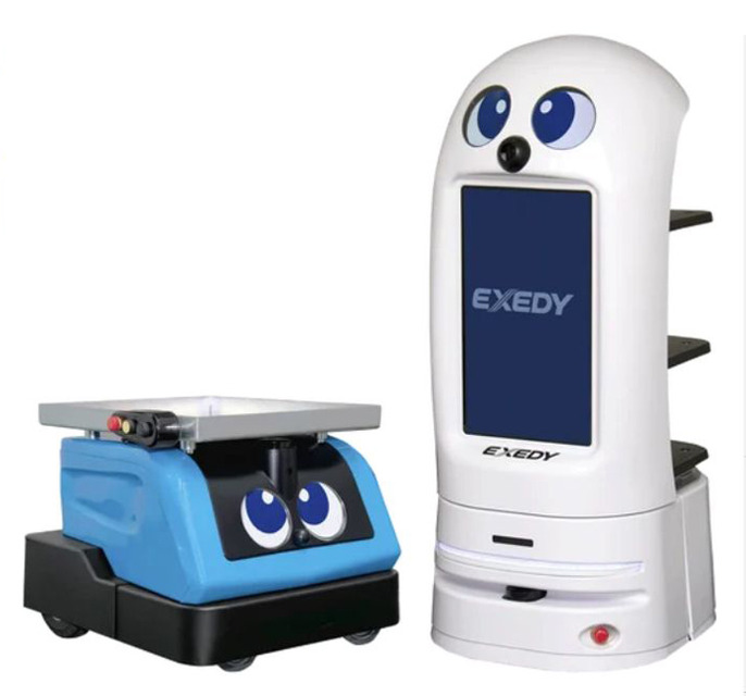 エクセディ、自社開発/製造の自動搬送ロボット2機種を2024年にプレリリース　運搬/牽引/案内/広告/配膳/教育に活用できるスマートロボット