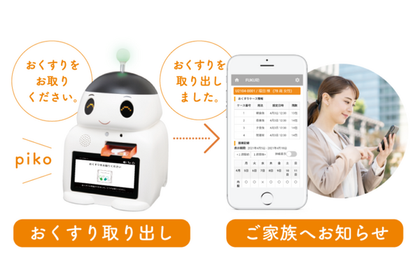 高齢者向け見守り服薬支援ロボット「ＦＵＫＵ助」スギ薬局の先端DX店舗に期間限定で体験展示