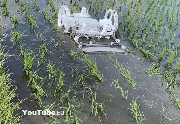 水田用「除草ロボット」受注開始　自動運転と遠隔操作に対応、圃場に入らず除草作業を省力化、有機米の生産を支援